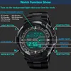 Horloges Comfortabel en duurzaam Reloj Hombre Mode Waterdicht Mannen Jongen LCD Digitale Stopwatch Datum Rubber Sport Polshorloge #2Wri