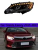 LED-strålkastare för Toyota Camry 15-17 DRL Huvudbelysningar Running Light Turn Signal Angel Eye Halogen BULB Hög/låg balklins