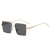 Модные квадратные металлические дизайнерские солнцезащитные очки для мужчин с золотым краем, розовые женские поляризационные очки для четырех сезонов, солнцезащитные очки для пар uv400233q