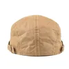 Beretten verstelbare mannen Spring Summer Sun Sboy hoeden Classic Western Caps Katoenmix Beret Hat Flat Brim Capberets Wend22