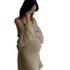 妊娠中の女性のためのマタニティドレスローブセットストレッチポイントドレス妊娠ポーシュート220419