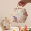 Embrulho de presente 10/20 peças festas de casamento criativo Candy Box Bag Bronze Texto Supplies de férias Ano Papel PackagingGift