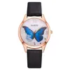 Wristwatches Gaiety Brand Women Watches Luxury Removable Rhinestone Butterfly Ladies Leather Dress Female Wrist Fashion Clock