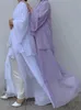 Рамадан Эйд Джеллаба Абая Дубай Трехслойное мягкое шифоновое мусульманское платье Абая Дубай Турция Мусульманский ислам Абая с поясной wy660 220607