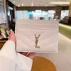 Luxury Designer Caviar Card Holder äkta läderväska Fashion Y Womens Purses Herr Key Ring Credit Cards Wallet Bag Travel Docu198C