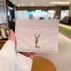 Luxury Designer Caviar Card Holder äkta lädermynt Purse Fashion Man Womans Y Purses Credit Cards Pockets Wallet Bag Girls TR2406