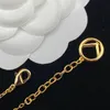 2022 Мода дизайнерские браслеты для женщин золотая цепь кулон ювелирные изделия буквы F браслеты подарочные женские роскоши любовь браслет бренды 22041906R