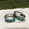 Anillos de esmalte para mujer para hombre, anillo de compromiso de amor, joyería de diseñador, letra Vintage 925, anillos de plata rosa y oro, pareja de acero titanio G Ringe 2022