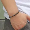 Charm Armbänder Holz Würfel Perlen Armband Hämatit Spacer Männer Frauen Energie Heilung Reiki Geflecht Einstellbare Schmuck GeschenkeCharm Inte22