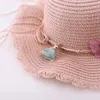 Wide Brim Hats Sale Summer Child Casual Butterfly Straw Hat Handbags Kid Girls Outdoor Holiday Panama Cap Bags Sun Scot22