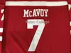 C26 Nik1 Boston University # 7 Charlie McAvoy Red Hockey Jersey Broderie Cousue Personnalisez n'importe quel nombre et nom College Jerseys