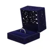 Ювелирные мешки с мешками высококачественных деликатных бархатных китайских стилей корпус с подключением кольцо коробка квадратная геометрическая упаковка