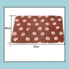 Other Pet Supplies Home Garden Ll Products 24Colors Cat Blanket Cushions Dogs Paw Star Print Blankets Dog Bath Del