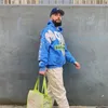 Sweats à capuche pour hommes et femmes Coton européen et américain KID CUDI MOTM 3 Art Joint Klein Blue Print High Street Pulls à capuche