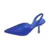 Sandals 2022 Summer Women Sandal Shoes Thin High Heel Pointed Toe Slingback Ladies Fashion Bling Cystal Party Dress