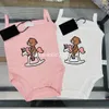 럭셔리 디자이너 베이비 조끼 장미 여름 신생아 옷 소녀 소매 ropa bebe jumpsuit 의류 어린이 복장