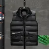 Men's Jackets Chest 134cm High Density Fleece Men's Winter Vest Warm Women's Sleeveless Jacket Silk-Like Cotton Padded Waistcoats ZT