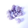 2cm Amethyst esculpida mini cogumelo cura de cura de cura de reiki estátua mineral ornamento decoração de casa presente mki por atacado