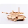 그림 DIY 목재 퍼즐 장난감 장난감 군사 시리즈 M1 메인 배틀 탱크 차량 모델 세트 창의적인 조립 장난감 가정 장식 가공