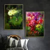 Abstracte aquarel bloemen olieverfschilderij плакаты en prints wall art pictures voor woonkamer home