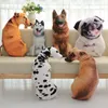 3D Simulation Plüsch Hund Tier Kissen Kurze Pad Nette Kissen Hause Dekoration Cartoon Kinder Geschenk Stuhl Sitz Y200103