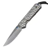 High End CR Folding Knife D2 Steel Blade TC4 Titaniumlegering Handtagning Camping Hunting Survival Pocket Knives EDC Cutting Tools