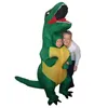 Costume da bambola mascotte GONFIABILE Dinosauro per bambini T REX Costume verde Halloween Costume da festa gonfiabile per bambini da 4 a 8 anni Alto meno