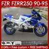 Yamaha FZR250RR FZRR FZR 250R 250RR FZR 250 90 91 92 93 94 95 Glossy Blue 143NO.63 FZR-250 FZR250R FZR-250R FZR250 R RR 1990 1992 1993 1994 1995 페어링 키트