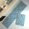 antislip Kitchen Floor Mat Blue Lattice Brug Bud Bruck strip strip asordting acortrance alcony غرفة المعيشة