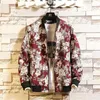 Men's Jackets Men's Autumn Floral Jacket Men Streetwear Bomber Coat Windbreaker Clothes 5XL Nice Arrivals ZipperMen's