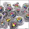 CLAPS Hooks sieraden bevindingen componenten vintage stijlen colorf regenboog kristal 18 mm snapknop voor snaps knoppen dhttw