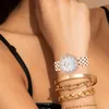 Pulseiras de elo corrente dourada prata cor única fivela cruz pulseira conjunto de moda para mulheres charme fácil gancho pulso jóias Raym22