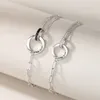 Neue Mobius Doppel Ringe Kette Armband 925 Silber Männer Frauen Top S925 Exquisite Zirkon Armbänder Qualität Schmuck Geschenke für Liebhaber