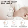 Baby flaskglas Dual användning och barn som dricker kopp flaskgrepphandtag för naturlig bred mun pp silikonhandtag 2201062162318M5361463