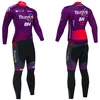 2022 Fioletowy Burgos BH Jazda Jersey MTB Winter Bike Maillot Jacket 20D Spodnie Thermal Fleece Downhill Pro Mountain Rower Garnitur Odzież