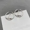 Mode 3cm Gold Hoop Designer oorbellen voor Lady Women Party Wedding Liefhebbers Gift Engagement Sieraden voor bruid 40JL H1275S