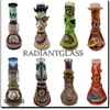 12.5" Hookahs 3d bong vintage creepy monster glass water pipe beaker bongs with perc unique smoking water pipes for home