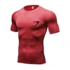 T-shirts pour hommes T-shirt blanc à manches courtes Haut de fitness pour hommes Chemise d'entraînement MMA Sweat-shirt d'été Gym Compression Séchage rapide Jogging SuitM