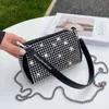 HBP Crossbody Bag Luxury Rhinestone Diamonds Pu Leather Shoulder Handbags For Women Thick Chain Ladies Pures and Handbag 2022 Trend 220727