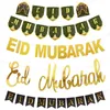 EID Mubarak Banner Glitter Star Moon Letter Paper Bunting Garland Islamic Muslim Party Ramadan Kareem Decorations for Home 20222917992