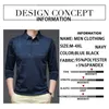 BROWON Spring Autumn Brand Casual Polo Shirts Men Long Sleeve Turn-down Collar Shirt Breathable Maple Leaf Pattern Men Tops 220418