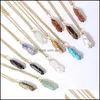 Colares pendentes pingentes de jóias colar de pedras com fio de pedras naturais turquesas de quartzo reiki c dheqg