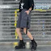 짧은 여름 무릎 길이위원회 남자 친구 사파리 스타일 Ulzzang Bf Street Wear 세련