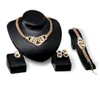 Sets drop levering 2021 oorbellen ketting armband ring luxe voortreffelijke vrouwen strass strass 18k vergulde lichtmetalen ovale bruiloft sieraden s