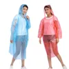 Bambini usa e getta per adulti per adulti trasparente impermeabile in plastica impermeabile poncho hood lady uomini viaggiare campeggio abito da pioggia YF0091