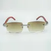 occhiali da sole Endless Diamond Buffs 3524012 con aste in legno di tigre e lenti da 56 mm216j