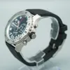 Endurance Pro 44mm de qualidade relógio cronógrafo Quartz Movimento Aço Blue Dial Men 50th Anniversary Assista a pulseira de borracha Mens Wristwatches