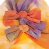 Baby Tie-Dye Turban Cap India's Hat Bowknot Hoofdbanden Elasticiteit Headwraps Stretchy Hair Bands Kinderen Meisjes Mode Haren Accessoires