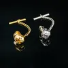 High Quality Fashion Tie Clip Broach Jewelry Ball Metal Brooch Lapel Pin for Men Shirt Suit Accessories