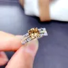 Pierścienie ślubne luksusowy pierścionek inkrusta ośmiu serca strzałka sześcienna cyrkon Wysoka jakość biżuterii dla kobiet oświadczenie zaręczynowe